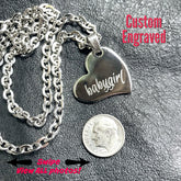 Sub Day Collar, Custom Engraved Personalized, Stainless Steel