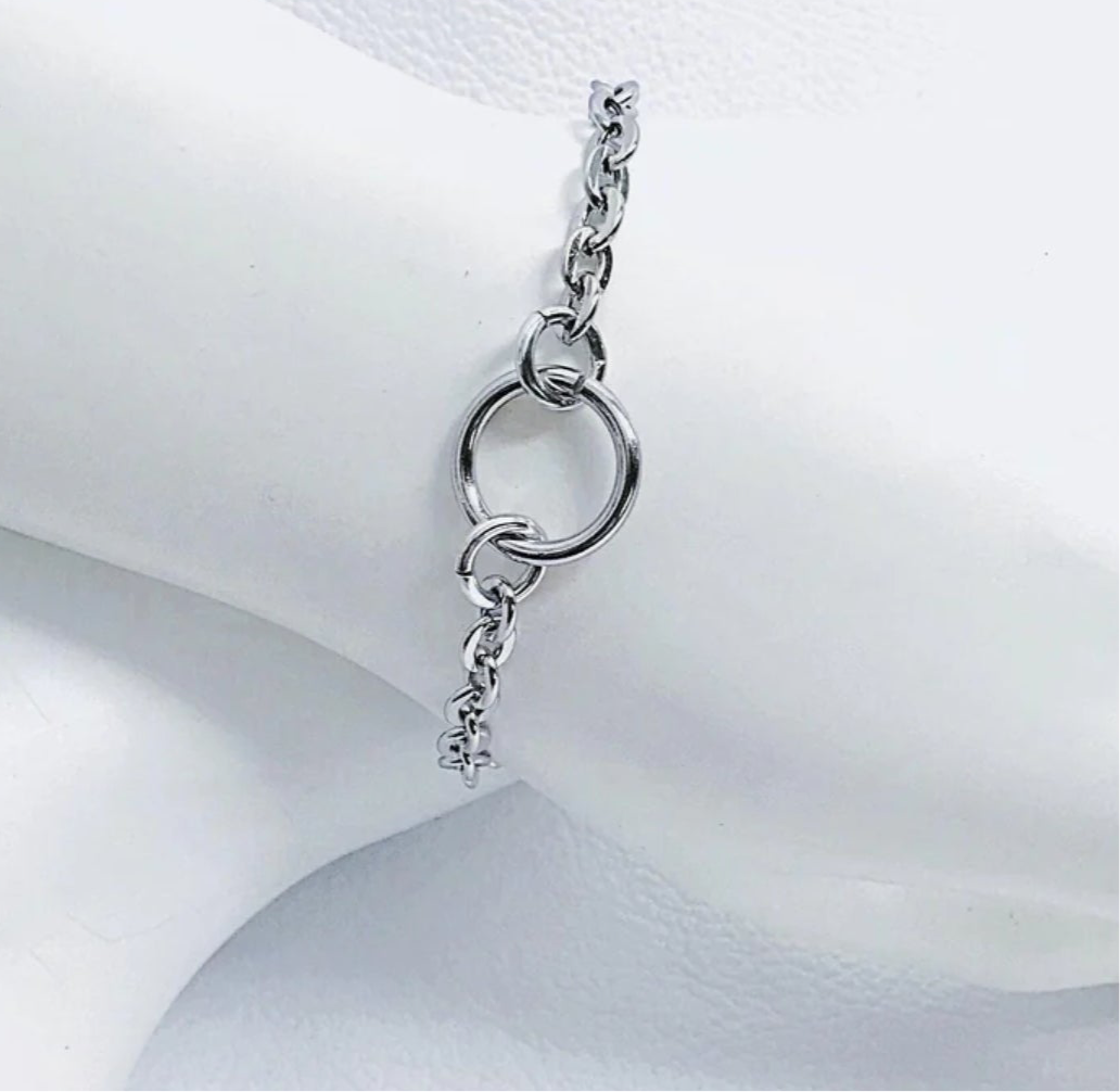 O-Ring Day Collar Bracelet, 24/7 Waterproof Stainless, Locking Option