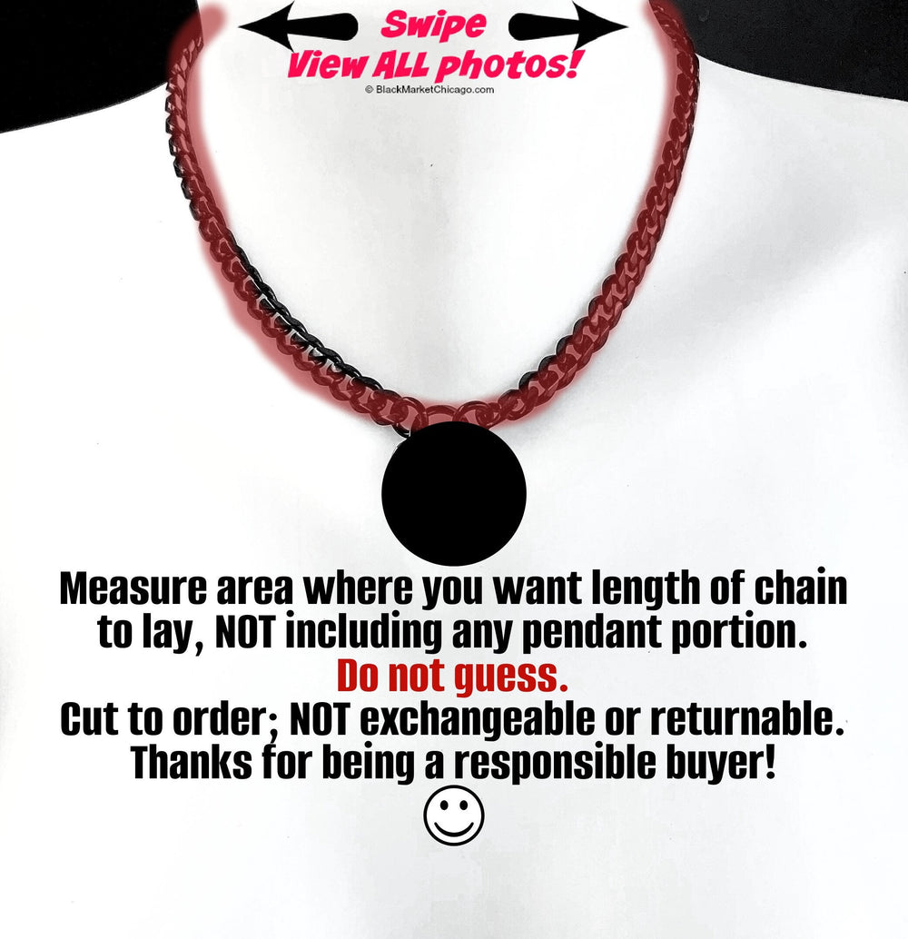 Sub Day Collar, Personalized Engraving, Nickel Heart Padlock, Stainless Steel Chain Necklace