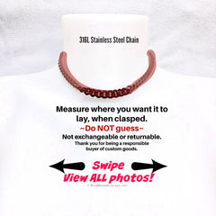 Discreet Submissive Day Collar 2-tone Black and Silver Stainless Steel Chain Necklace