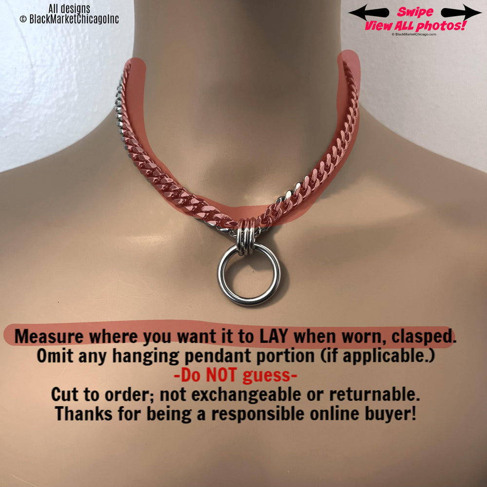 Sub Day Collar, O-Ring, Stainless Steel Chain, 24-7, Waterproof Lockable