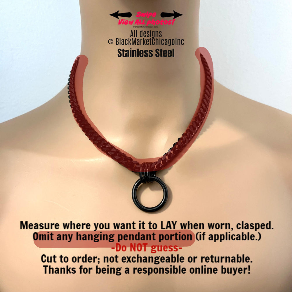 Sub Day Collar, Black Chain, Stainless Steel, O-Ring 24-7