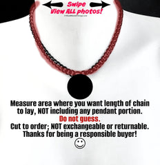 Discreet Sub Day Collar, FREE 24/7 Lock Option, O-Ring, Stainless Steel Cable Chain