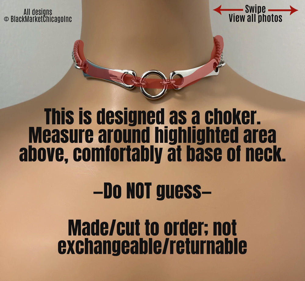 Industrial Day Collar, O-Ring, Bars, Chunky Chain, 24/7 Wear, All Stainless Steel