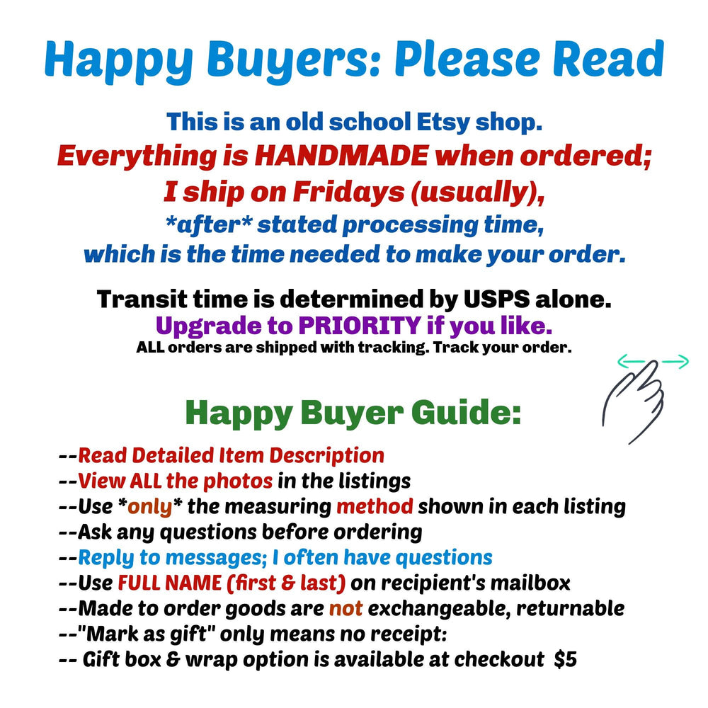 a poster with the words happy buyers please read