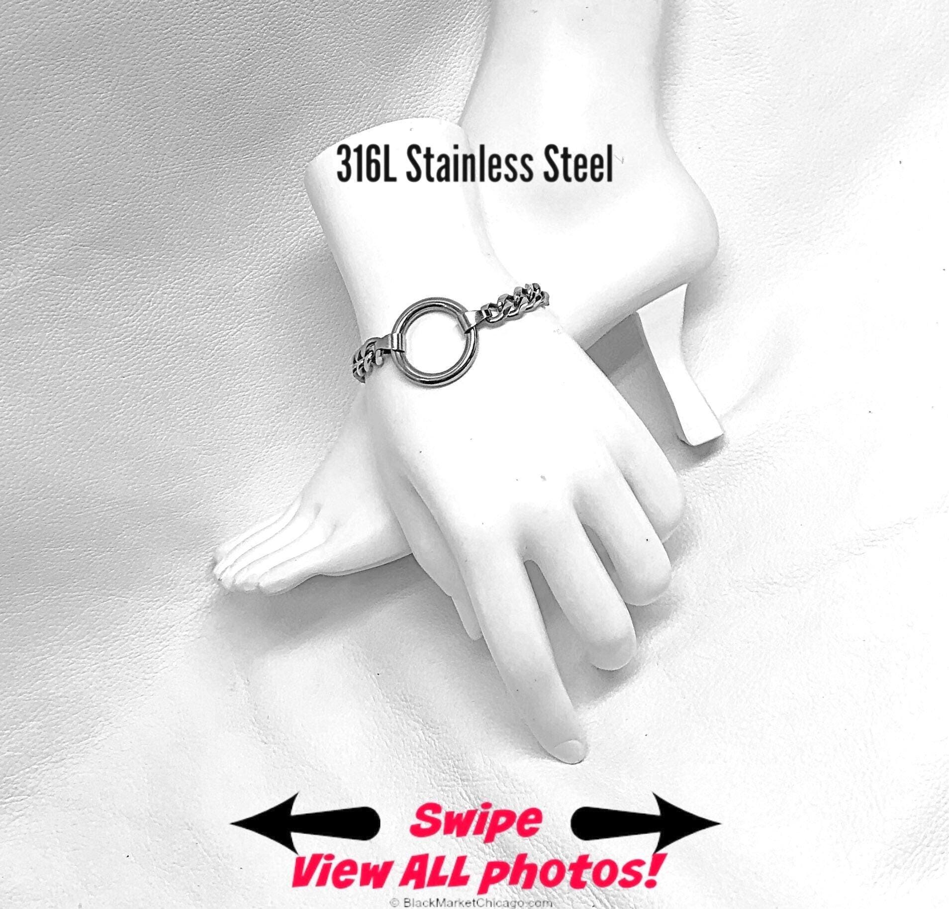 Chunky O-Ring Chain Bracelet, Waterproof 24/7 Wear Stainless Steel
