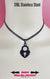 Sub Day Collar, 24/7 Waterproof, Faux Padlock Pendant, All Black Stainless Steel