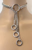 Chunky Grunge Edgy Statement Choker, Chain & Rings, Stainless Steel