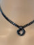 Trinity Knot Day Collar, 24/7 BLACK Stainless Steel, Lock  Option