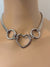 Chunky Chain Day Collar, Stainless Steel, 24/7 Waterproof, Heart, Rings, Lock Option
