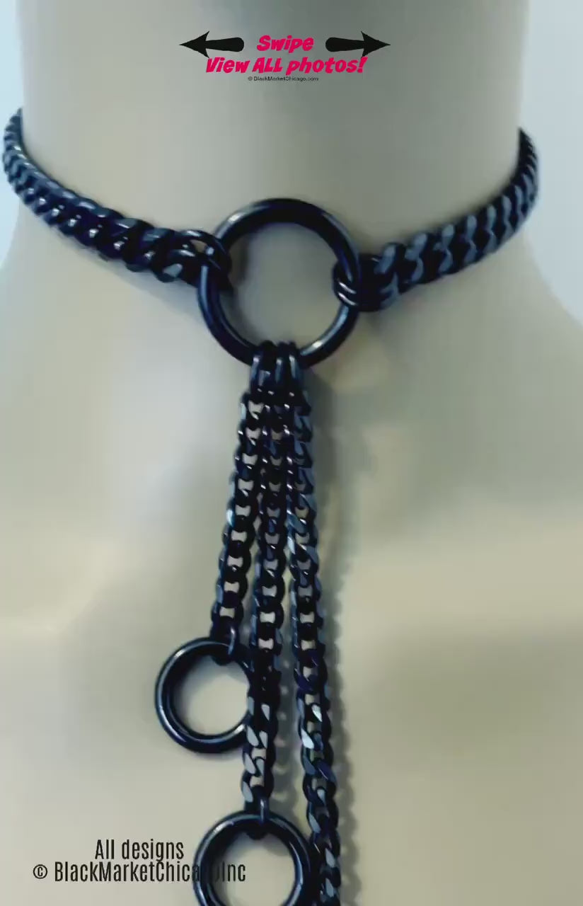 Chunky Chain BLACK Stainless Steel Edgy Choker