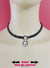 Sub Day Collar Choker, 24/7 Lock Option, Stainless Black & Silver Steel