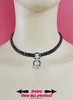 Sub Day Collar Choker, 24/7 Lock Option, Stainless Black & Silver Steel