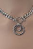 Day Collar O-Ring with Captive Heart 24/7, Waterproof Chain, Stainless Steel