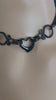 Goth Day Collar, BLACK Stainless Steel, Heart, 24/7 Locking
