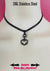 Sub Day Collar, Thorny Heart, Permanent Lock Option, BLACK  Stainless, Waterproof 24/7