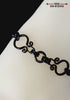 Goth Day Collar Ankle Bracelet, BLACK Stainless Steel, 24/7 Wearable, Permanent Locking Clasp Option