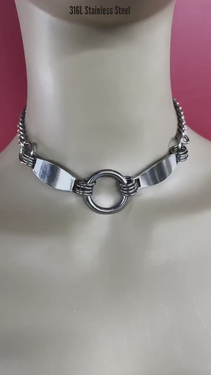 Chunky Chain Edgy Streetwear Collar, Stainless, Gothic Punk