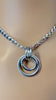 Sub Day Collar, SILVER Stainless Steel, Dual O-Rings 24-7, Curb Chain, Waterproof Lockable