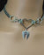Goth Sub Day Collar, Angel Heart, 24/7 Stainless Steel, Waterproof, Lockable