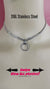 Day Collar, Twisted Rope Ring, 24/7 Lock Option, Stainless Steel