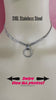 Day Collar, Twisted Rope Ring, 24/7 Lock Option, Stainless Steel