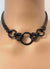 Industrial Day Collar, Black Stainless Steel, Grunge Chunky Chain