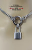 Day Collar, O-Ring & Padlock Charm, 24-7, All Stainless Steel